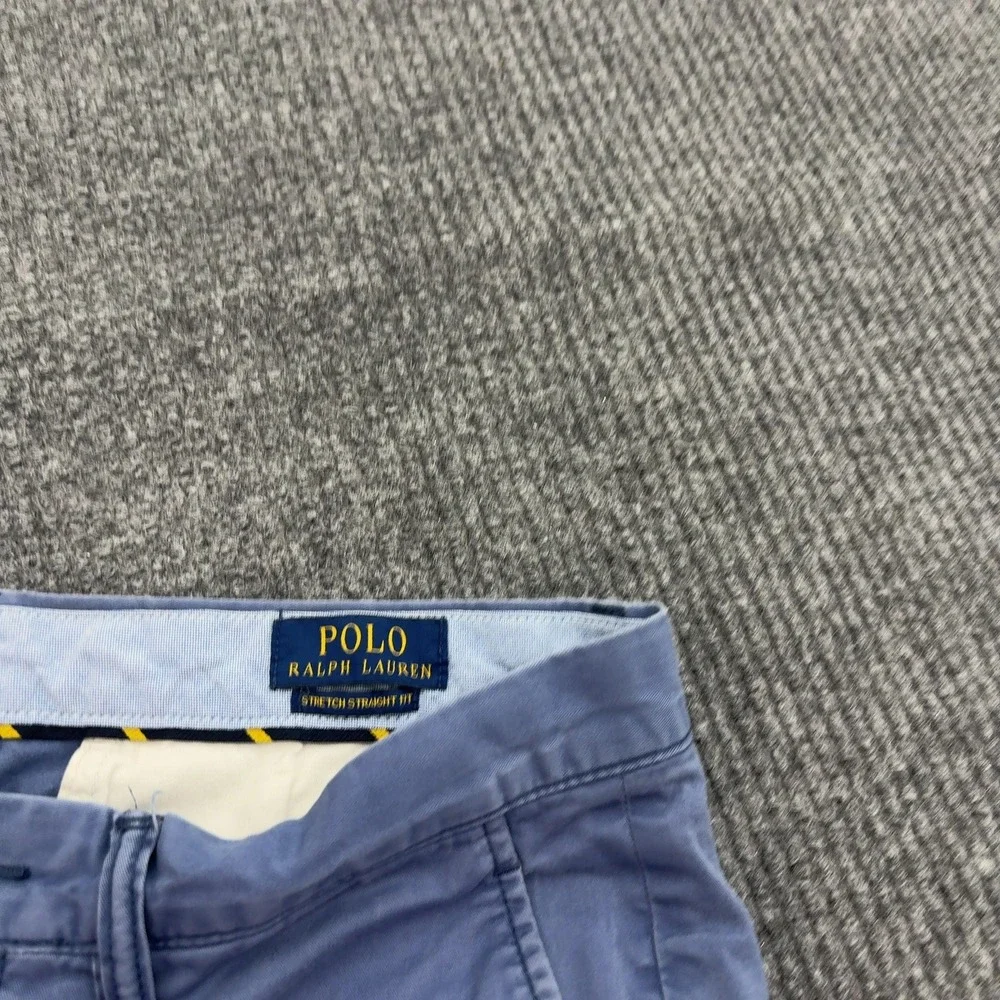 Polo Ralph Lauren Pants Mens 32/30 Blue Cotton Stretch Straight Fit Chino Casual